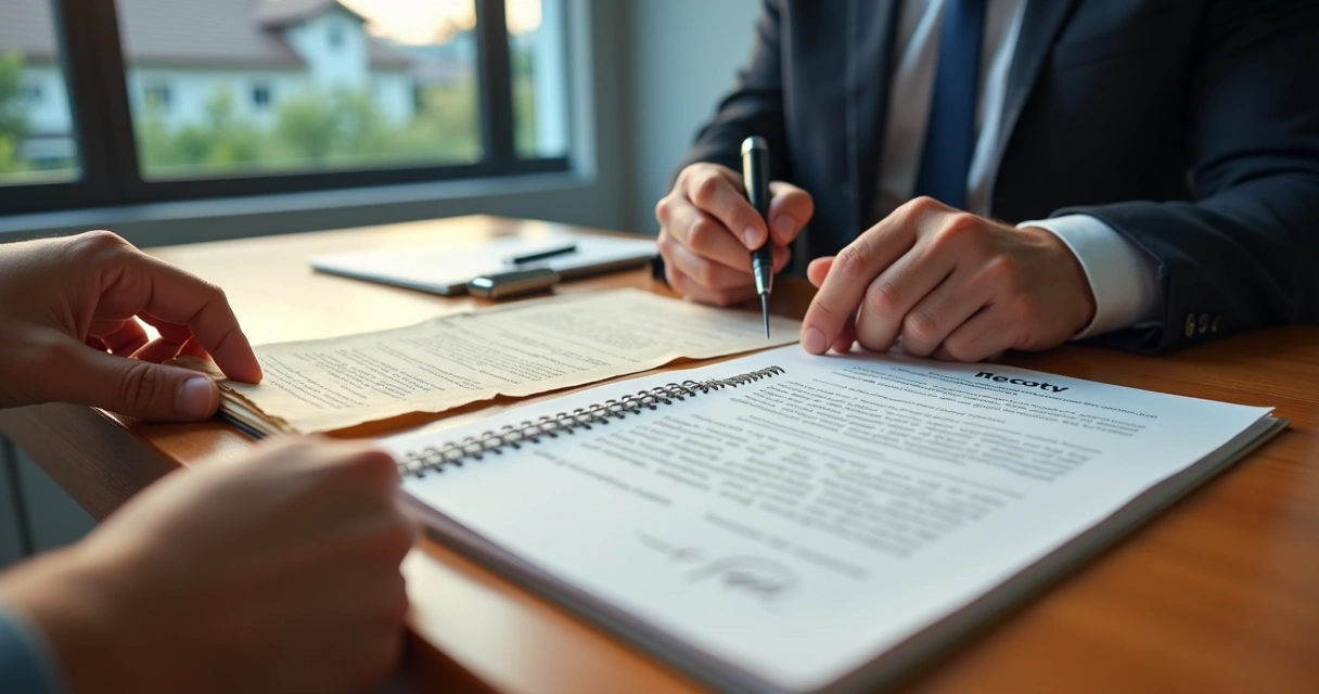 Contrato informal de imóvel sendo comparado com escritura em cartório